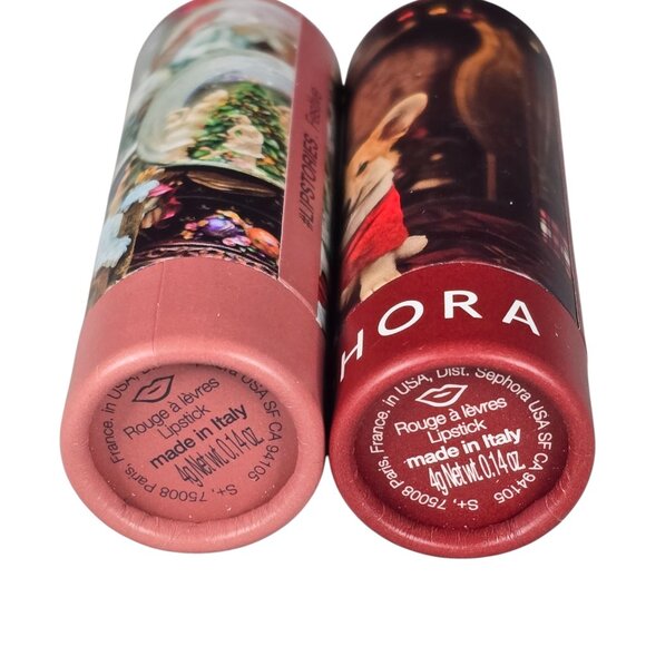 Sephora Holiday Lipsticks 2 shaedes Festive #80 & Fireside #79 NWOB - Picture 3 of 5